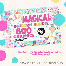 commercial use unicorn graphics cliparts