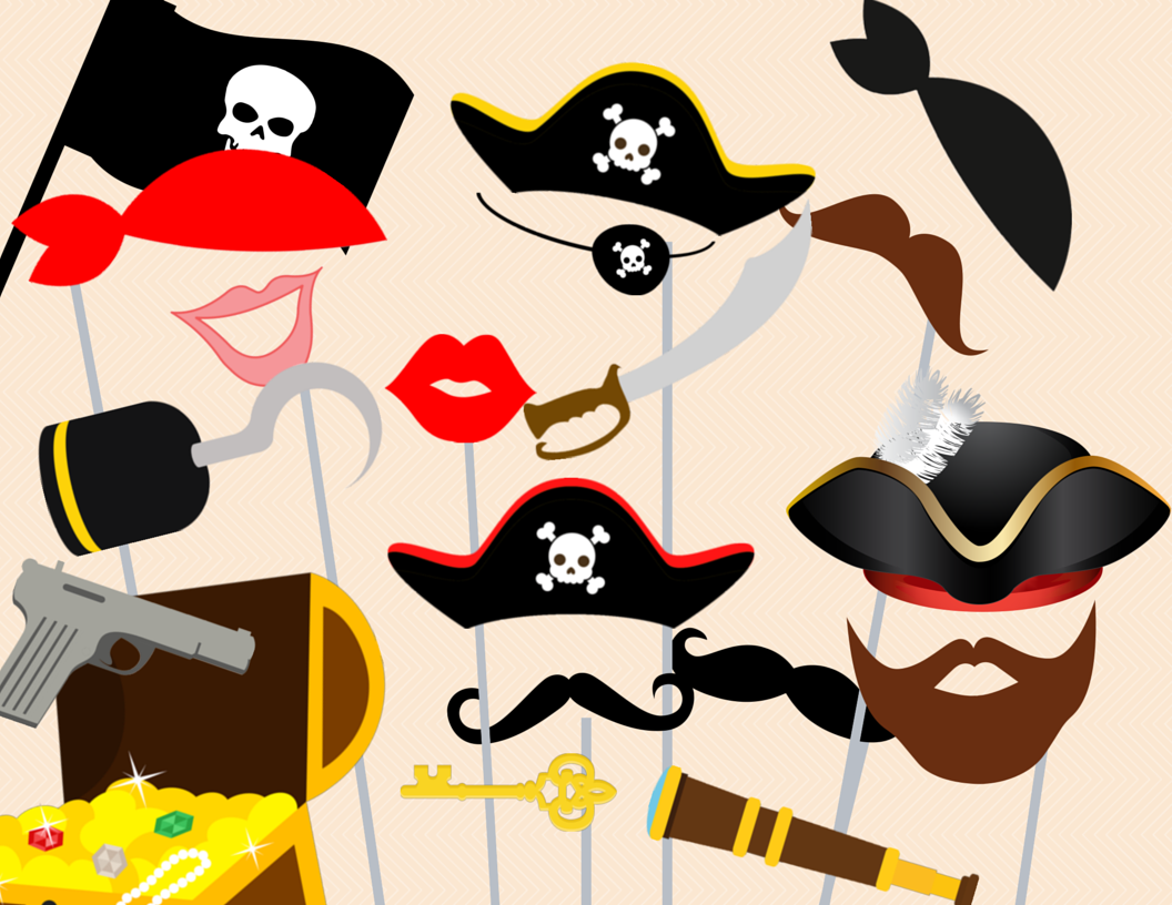 Pirate Photo Booth Props - Magical Printable