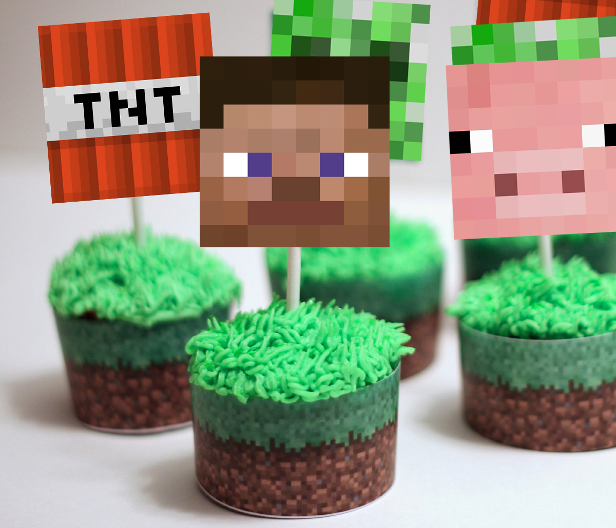 Minecraft Cupcake Toppers & Wrappers - Magical Printable