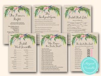 Luau Hawaiian Bridal Shower Games  Magical Printable