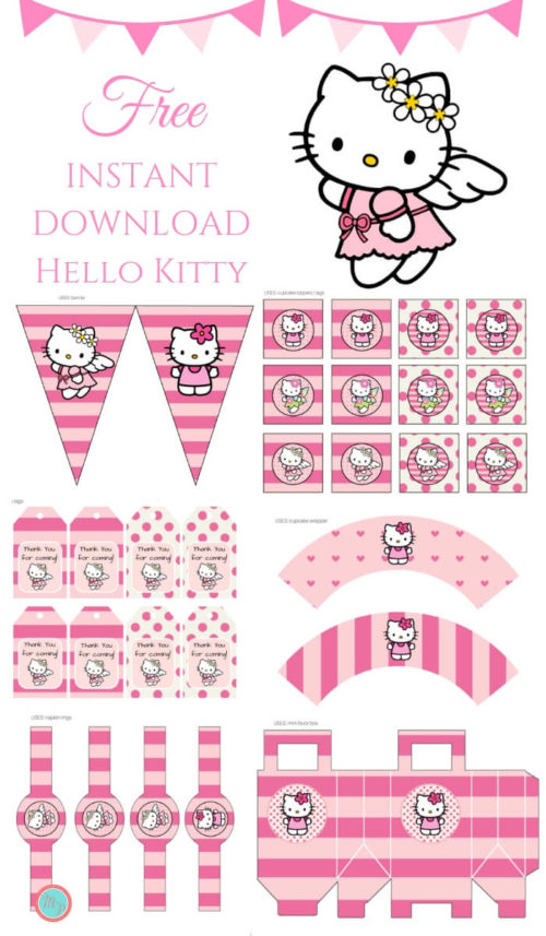 Printable Hello-Kitty Cupcake Wrapper - Parties and Patterns