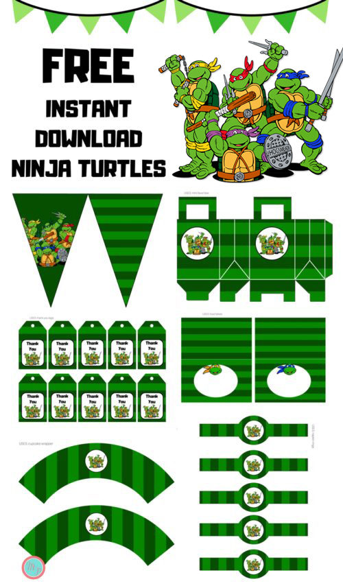 FREE Teenage Mutant Ninja Turtles Party Printables