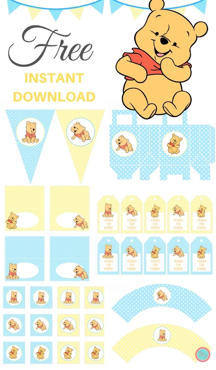 Winnie The Pooh Baby Shower Free Printables Printable Templates