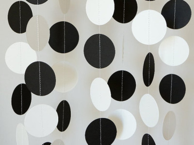 Black and White Paper Garland
