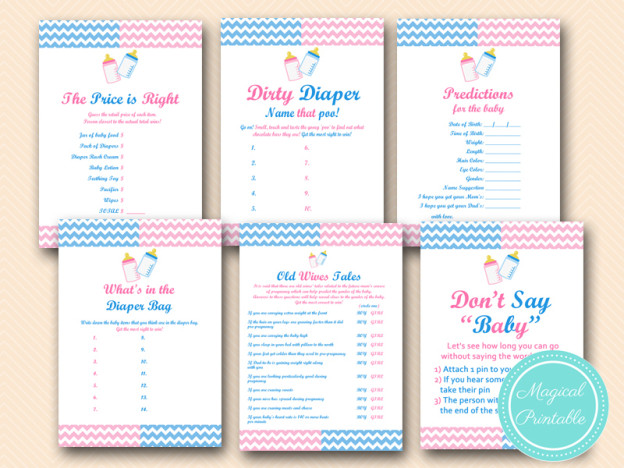 Gender Reveal Party Games - Magical Printable