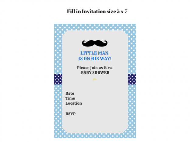 Little Man Baby Shower - Magical Printable