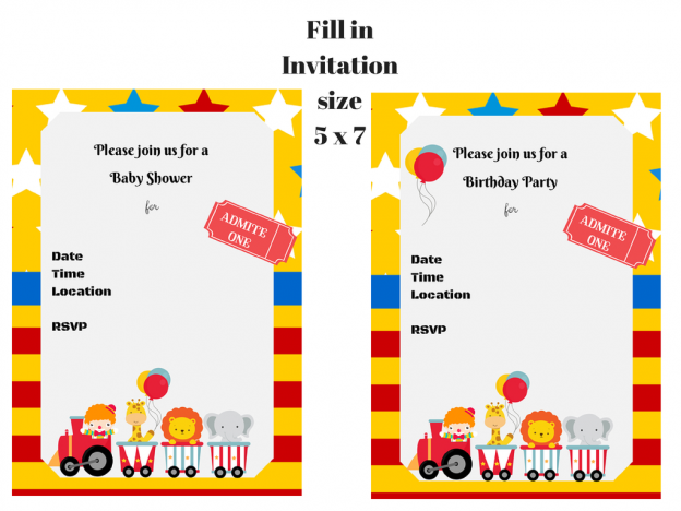 Circus Baby Shower Pack, Circus Birthday Pack - Magical Printable