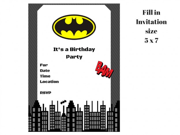 Batman Invitation - Magical Printable