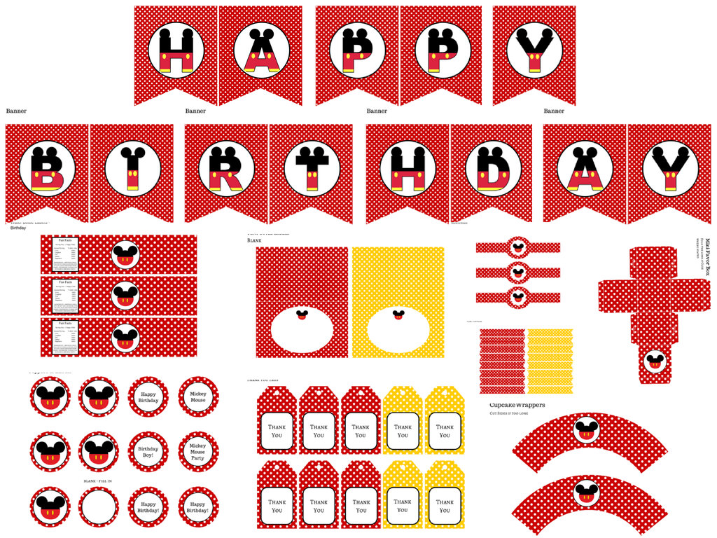 Mickey Mouse Birthday Pack - Magical Printable