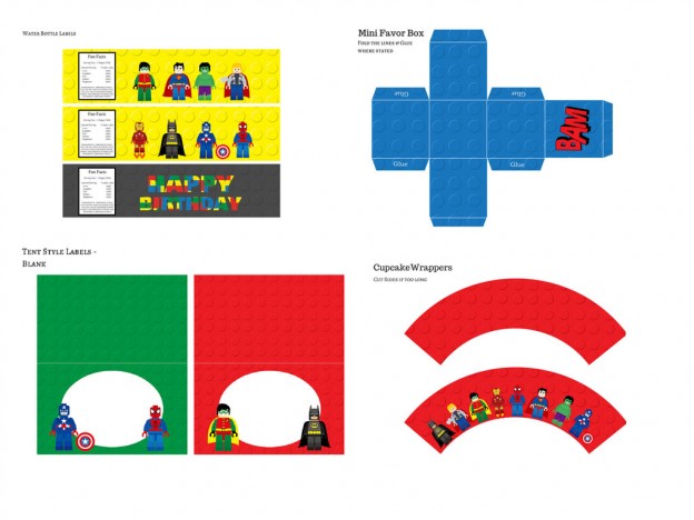 Superhero LEGO Birthday Pack - Magical Printable