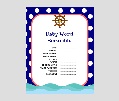 Ahoy Navy Coral Advice for Mommy to Be Cards and Sign Baby Shower Printable, Advice for Mommy To Be, baby shower activity