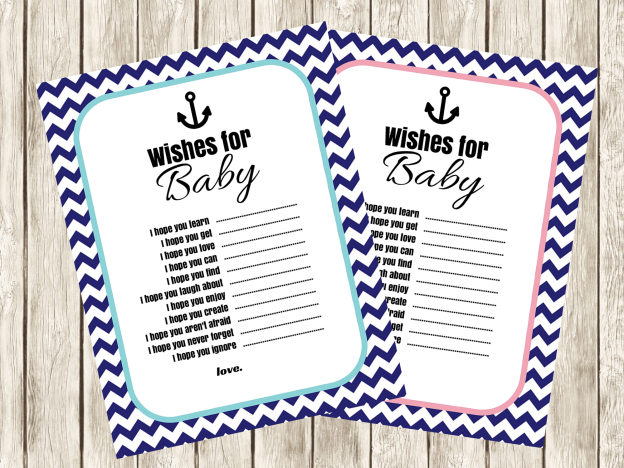 Girl Boy Nautical Wishes for Baby - Magical Printable