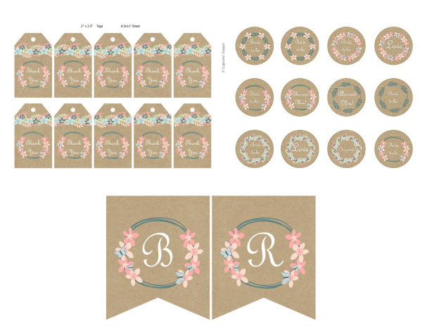 Floral BRIDAL shower printable - Magical Printable