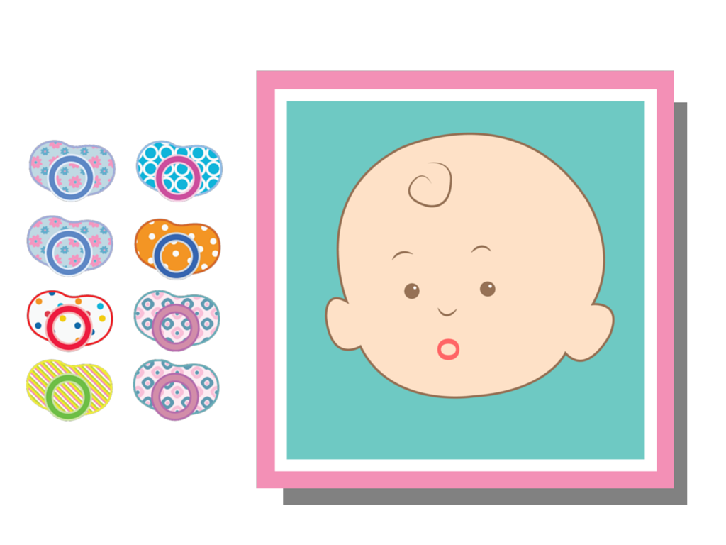 Pin The Dummy On Baby Mouth Baby Shower Game - Magical Printable 35E
