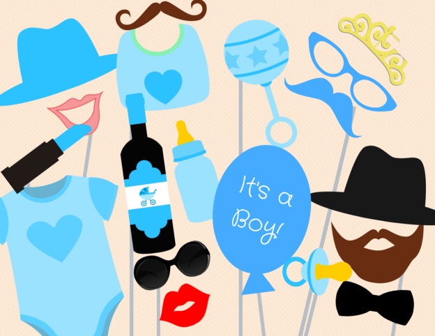 Baby Boy Photo Booth Props - Magical Printable