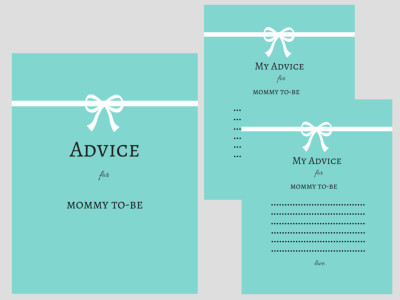 Robin egg blue tiffanys Baby Shower Advice for Mommy to Be Cards and Sign Baby Shower Printable, Advice for Mommy To Be, baby advice, bst01