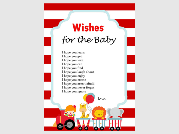 Circus Carnival Themed Baby Shower Game - Magical Printable