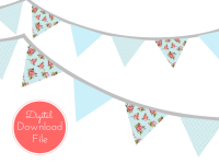 Baby Blue Shabby Chic Banner - Magical Printable