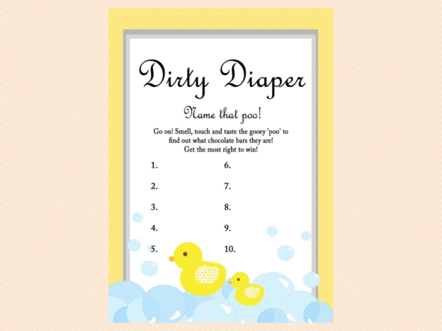 Yellow Rubber Duck Baby Shower Games - Magical Printable