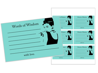 Breakfast at Tiffany's Words of Wisdom Cards