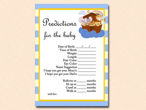 Noah's Ark Baby Shower Games - Magical Printable