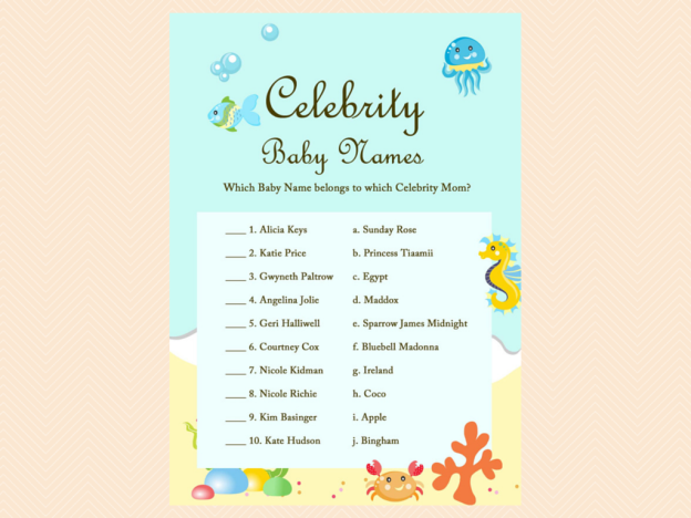 Under the Sea Baby Shower Game Package - Magical Printable