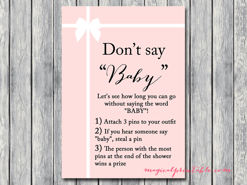 Tiffany Pink Baby Shower Games - Magical Printable