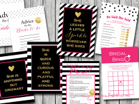 Kate Spade Bridal Shower Printable Games &amp; Signs - Magical Printable