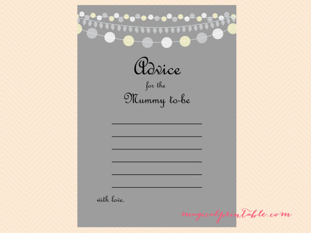 Light Strings Baby Shower Game Set - Magical Printable