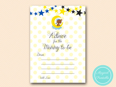 advice-for-mommy-to-be twinkle twinkle little star baby shower, gender reveal