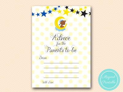 advice-for-parents-to-be twinkle twinkle little star baby shower, gender reveal