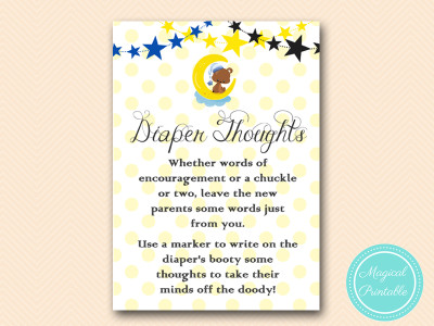 diaper-thoughts twinkle twinkle little star baby shower, gender reveal