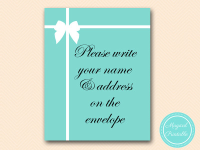 please write your name on the envelope signtiffany-bridal-shower