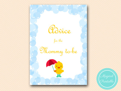 advice for mom sign baby shower