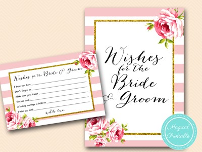 BS11-wishes-for-bride-groom-sign-pink-floral-bridal-shower-games