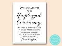 Unplugged Wedding Ceremony Signs - Magical Printable