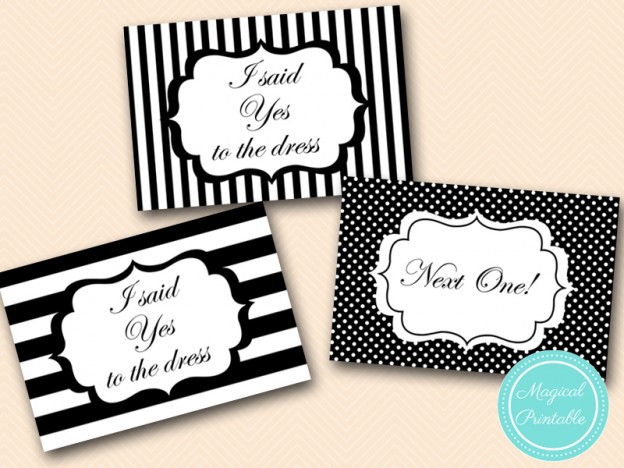 Say "Yes" to the Dress - Wedding Dress Shopping Sign - Magical Printable