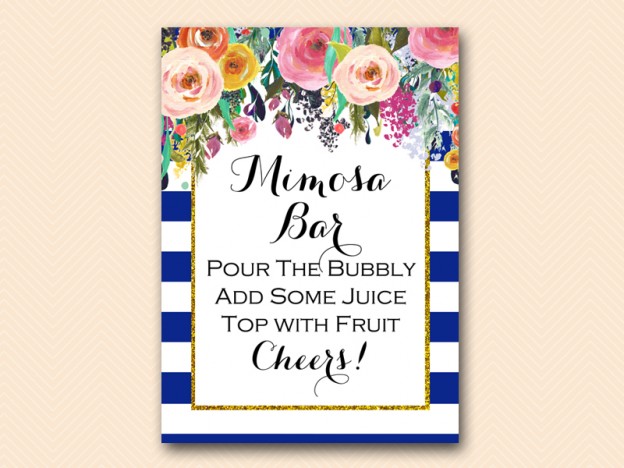 Shabby Chic, Navy Signs & Decorations - Magical Printable