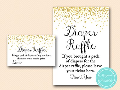 TLC148-diaper-raffle-sign-5x7-gold-baby-shower-games-confetti-sprinkle