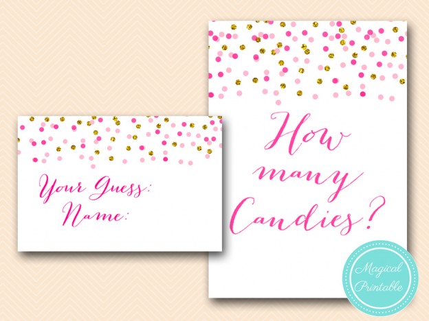 Pink and Gold Baby Shower Games - Magical Printable