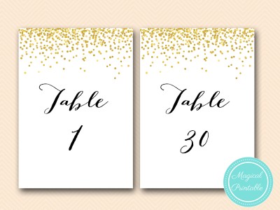 gold-confetti-bridal-shower-table-numbers-wedding-decoration