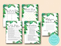 Luau Tropical Bridal Shower Games - Magical Printable