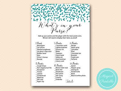 BS434-whats-in-your-purse-teal-bridal-shower-games-baby-shower