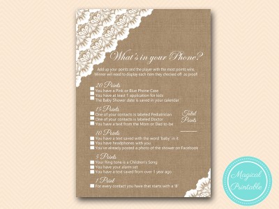 TLC11-whats-in-your-phone-burlap-lace-baby-shower-game-printable
