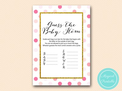 TLC430-P-baby-item-guessing-pink-dots-gold-baby-shower-game-girl