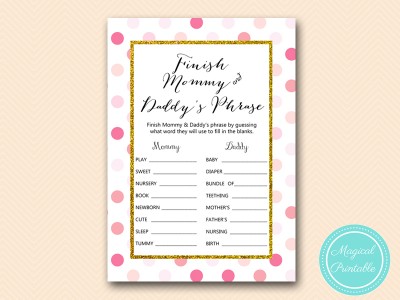 TLC430-P-finish-mommy-daddys-phrase-pink-gold-baby-shower-game-girl