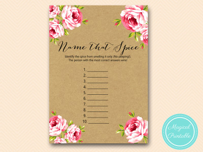 BS14-name-that-spice rose floral bridal shower game