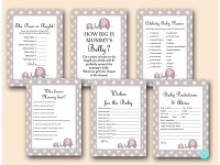 Pink Elephant Baby Shower Game Printable - Magical Printable