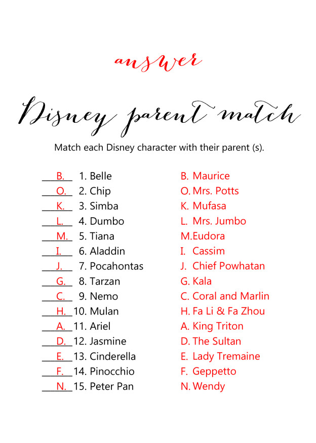 TLC140-Disney-parent-match-ANSWER.jpg - Magical Printable