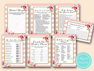 Free Coed Bridal Shower Games - Who Knows Bride & Groom - Magical Printable